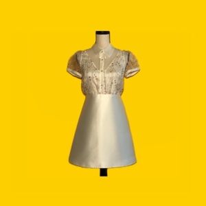 🟠 JORYA 🟠 silk short sleeve mini dress